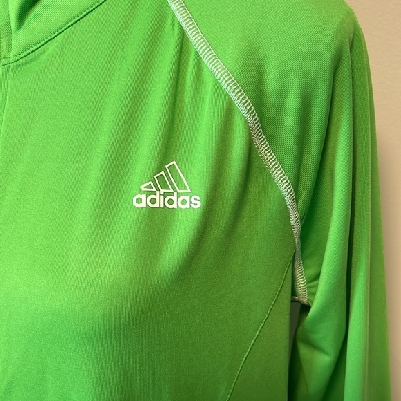 Adidas Green & White Zip Up Sz L - Picture 6 of 10